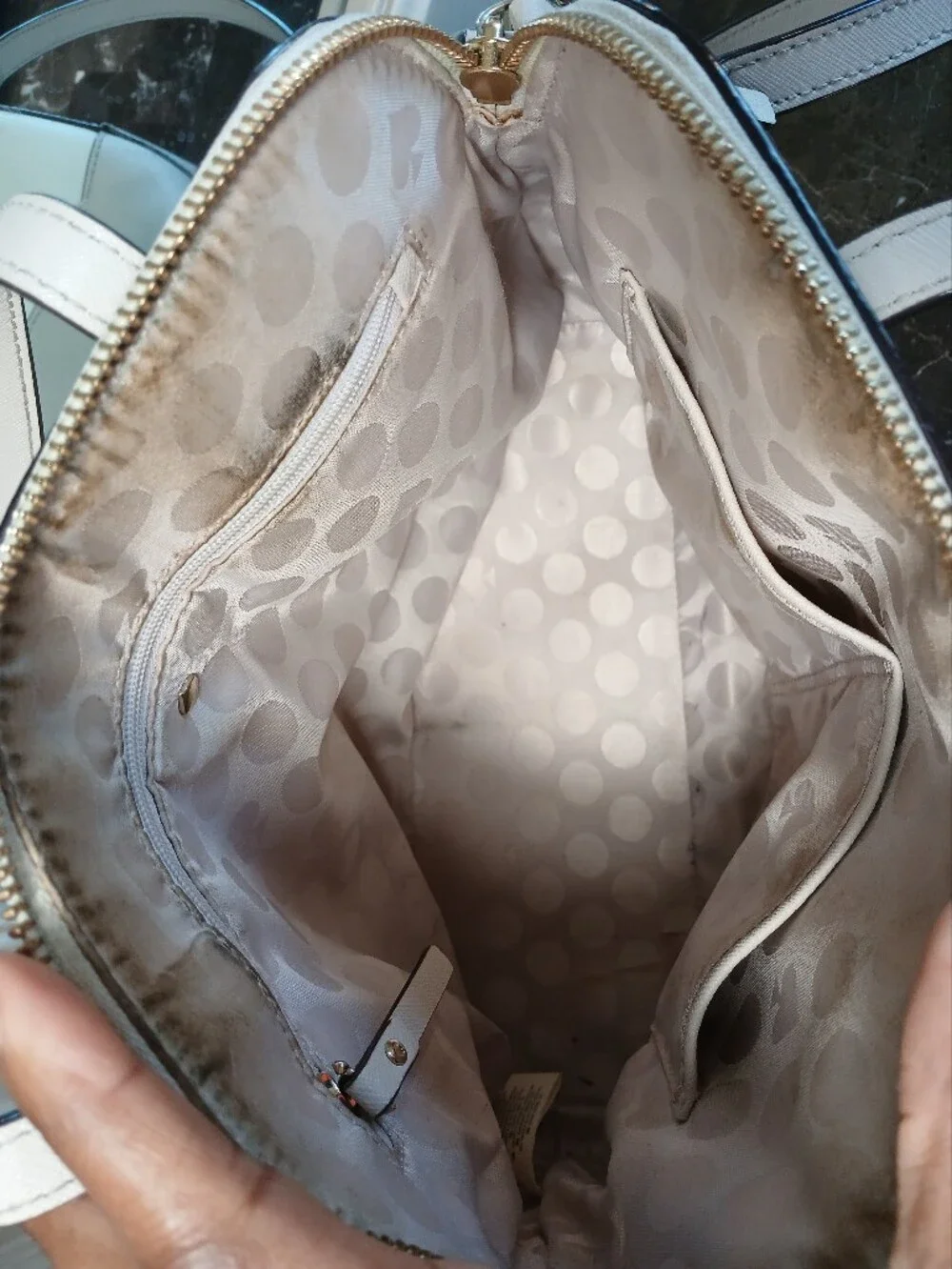 Kate Spade Cream Saffiano Leather Dome Satchel